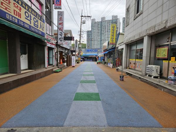 풍물시장 전통시장 시공 현장
